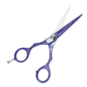 Ciseaux de coiffure professionnels en titane bleu, acier inoxydable, ciseaux de barbier, ciseaux de salon, poignée ergonomique - Product Image 2
