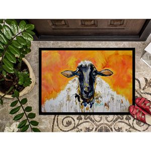 Nouveau paillasson de mouton en laine de pêche antidérapant lavable à poils bas 18H X 27W tapis d'entrée intérieur extérieur pour porte d'entrée - Product Image 3