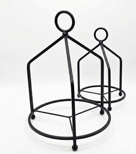 Metal Decorative Display Stand Set of 2 <b>Round</b> <b>Tray</b> Centerpiece Holder for Home Wedding Party Table Decor - Product Image 5