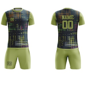 Uniforme de football personnalisé de haute qualité à manches courtes respirant pour l'été 100% polyester Protection UV Séchage rapide Anti-bactérien Personnalisé - Product Image 2