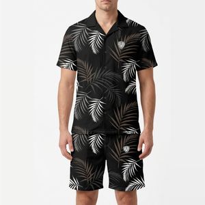Ensemble chemise hawaïenne et short de plage pour homme grande taille, imprimé par sublimation, motif cocotier, manches courtes, décontracté, coupe oversize - Product Image 1