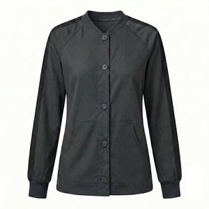 Blouse médicale pour femmes, veste de préchauffage à boutons-pression, uniforme d'infirmière d'hôpital, conception personnalisée, prix de gros, vestes de travail médicales - Product Image 4