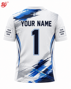 Maillot de football entièrement personnalisable par sublimation, design vierge, créez votre propre nom et numéro d'équipe, impression en gros, uniforme OEM - Product Image 3