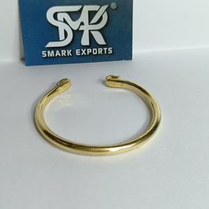 Brazalete Abierto Tradicional de Cobre Pulido, Ajustable, Hecho a Mano, Ligero, Joyería Minimalista Unisex al por Mayor - Product Image 5