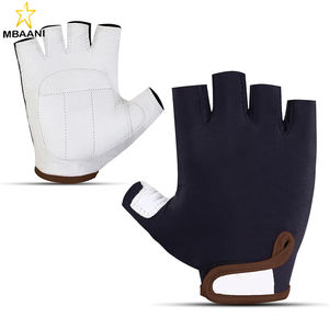 Gants de cyclisme en cuir antidérapants, absorbant les chocs, demi-doigts - Équipement de protection durable pour le VTT et le cyclisme sur route - Product Image 2