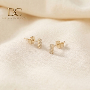 Nouveauté - Boucles d'oreilles en or massif 14 carats avec diamants de laboratoire taille brillant pour femme - Cadeau de fiançailles, de mariage ou d'anniversaire - Product Image 5