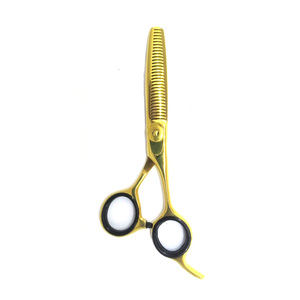 Ciseaux professionnels à effiler OBB-1001333 en acier inoxydable de qualité supérieure avec poignée en caoutchouc, ciseaux texturants pour cheveux Obexa, pour droitiers, pour salon - Product Image 1