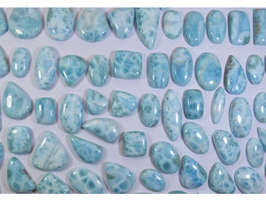 Larimar bleu marine naturel, cabochon, vente en gros pour la fabrication de bijoux, pierres précieuses d'origine éthique, vibrations énergétiques positives. - Product Image 4