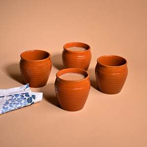 ชุดกาน้ำชาเซรามิกสไตล์วินเทจทำมือ 4 ใบ สำหรับกาแฟและชา - Product Image 5