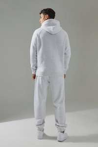 Survêtement athlétique pour homme, logo personnalisé, deux pièces, sweats à capuche, hiver, 100% coton molletonné, manches classiques, respirant, style streetwear, coupe oversize - Product Image 5