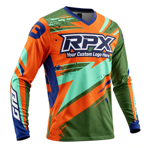 Maillot de motocross personnalisé en gros, conception sur mesure, pour la conduite tout-terrain, la course de moto, maillot de motocross à manches longues pour VTT et moto tout-terrain - Product Image 4