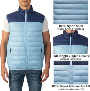 Chaleco Acolchado Térmico de Lona Impermeable Ligero para Hombre, Hecho a Medida, de Alta Calidad, Ecológico, con Cuero PU, Último Modelo 2026, Venta al por Mayor - Product Image 2
