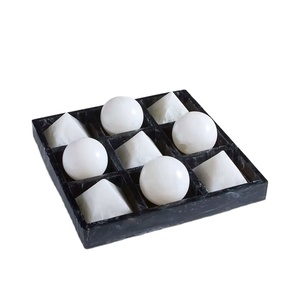 Latest Black White Marble <b>Tic</b> <b>Tac</b> <b>Toe</b> <b>Board</b> Luxury Handmade Puzzle Game Set for Coffee Table Home Decor Artistic Living Room Acx - Product Image 1