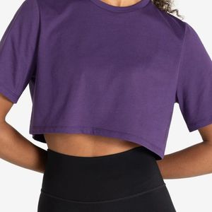 T-shirt court personnalisé pour femme, coupe ample, respirant, haut de sport pour la gym, entraînement, fitness, yoga, vêtements de sport, vente en gros OEM - Product Image 4