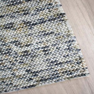 Tapis épais multicolore gris beige, tissé à la main, moderne, rayé, texturé, pour salon, chambre, décoration intérieure, revêtement de sol - Product Image 3