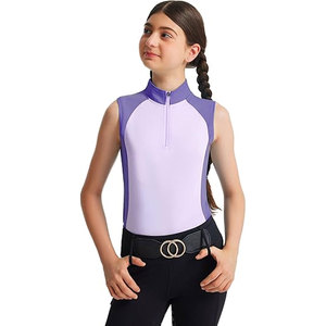 Chemise d'équitation ornée de strass pour les cavaliers actifs, extensible dans quatre directions, coupe confortable, avec coutures renforcées. - Product Image 1