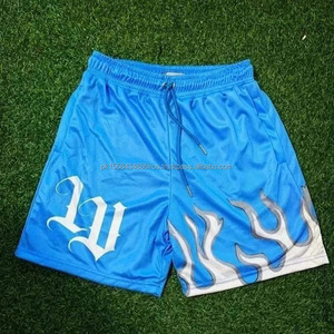 Vintage Streetwear <b>Shorts</b> <b>Men</b> Custom Tackle Embroidery Retro <b>Mens</b> Plain Double Mesh Basketball <b>Shorts</b> - Product Image 1