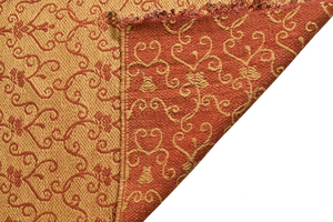 Tapis décoratif plat tissé à la main en laine dorée moutarde, écologique et antidérapant, avec motif géométrique vieilli et franges - Product Image 4