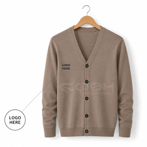 Cosh International Sisterhood Sorority Acrylic Jacquard Knit Sweater Logo Long Sleeve Embroidered Patch Uniform <b>Varsity</b> <b>Cardigan</b> - Product Image 1