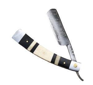 Professional Handmade Damascus Steel Straight <b>Razor</b> with Bone Handle-NEW Face/Body Shaving - Product Image 2
