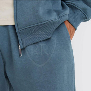 Modern Streetwear Inspired Lounge <b>Trousers</b> with 100% Cotton Straight Mid Waist Baggy Sweatpants for Men - Product Image 4
