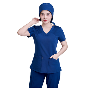 Ensemble de blouses médicales pour femmes à design personnalisé, coupe large, motif floral, en coton/PE/rayonne, confortable, avec détection d'aiguilles, faible MOQ - Product Image 1