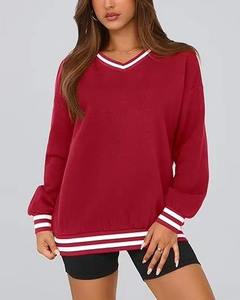 Suéter de Mujer para Otoño/Invierno, Cuello en V, con Logotipo Personalizado en la Parte Delantera, 100% Algodón, Manga Larga, Informal, Ligero, Tejido de Punto - Product Image 5