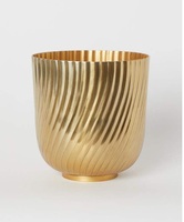 Urne de Jardin en Métal Durable, Finition Sculptée à la Main, Capacité Personnalisable, Collection Cuivre pour Fleurs Décoratives et Arbustes, Élégante