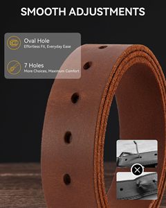 Custom Men Full Grain Leather <b>Work</b> <b>Belt</b> Heavy Duty Casual Jeans <b>Belt</b> OEM Bulk Wholesale - Product Image 2