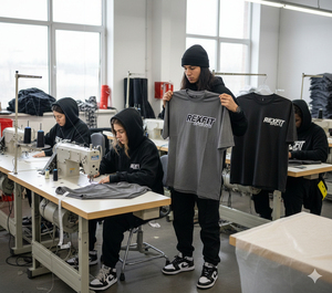 เสื้อยืดโอเวอร์ไซส์เนื้อหนัก 220 GSM สไตล์สตรีทแวร์ สกรีนโลโก้ตามสั่ง รับผลิตเสื้อยืดแบรนด์ส่วนตัว MOQ ต่ำ - Product Image 5