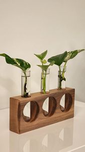 Jarrón de madera para flores de un fabricante confiable, para decoración zen del hogar, con diseño minimalista y textura natural suave. - Product Image 5