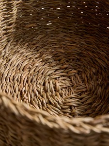 Ensemble de 3 paniers ronds en herbe avec couvercles, paniers de rangement faits à la main, vente en gros, écologiques, fabriqués au Vietnam - Product Image 5