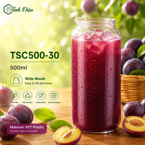 กระป๋อง PET ขนาด 500 มล. พร้อมฝาขนาด 55 มม. รุ่น 202 สำหรับบรรจุภัณฑ์กาแฟเย็น ชา น้ำผลไม้ และเครื่องดื่มอัดลม - Product Image 1
