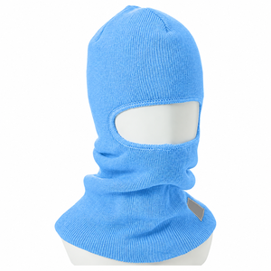 Sky Blue Knitted Full <b>Face</b> Balaclava <b>Mask</b> <b>Winter</b> Thermal Hood Neck Cover Outdoor Workwear Protective Headwear Warehouse Uniform - Product Image 1