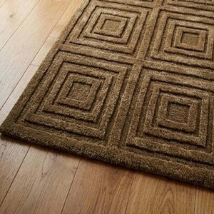 Modern Tufted Area Carpet Solid Brown Geometric Rug Square Pattern Plush Contemporary Living Room Bedroom Office Floor Decor - Product Image 4