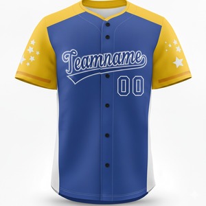 Vente directe d'usine, maillot de baseball respirant à séchage rapide, col rond, design personnalisable, haute qualité, 100% polyester, fabriqué au Pakistan - Product Image 1