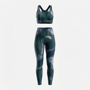 Conjunto de Yoga Impermeable de Alta Calidad, Duradero y Cómodo, Tallas Grandes, para Mujer, Marca Privada, Impresión de Logotipo Personalizado, Ajuste Deportivo sin Costuras - Product Image 1
