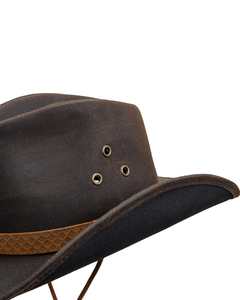 Sombrero de Vaquero Unisex de Cuero de Gamuza, Estilo Europeo-Americano, Color Marrón Oscuro, Ala Ancha, Ajustable, para Exteriores, Cuatro Estaciones - Product Image 2
