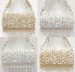 Luxury Handmade Beaded Evening <b>Clutch</b> Bag for Women | Crystal Stone Embroidered Potli Style Party Purse | <b>Wedding</b> & Bridal - Product Image 2