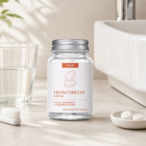 [FROM OREUM] Artículos de Aseo para Habitaciones de Hotel, Pasta de Dientes Sólida con Sabor a Mandarina de Jeju, 60 Tabletas para Baño de Huéspedes de Hotel - Product Image 5