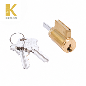 Cylindres de serrure personnalisés en laiton 5 goupilles avec gorge SX, laiton satiné, sécurité pour porte - Product Image 1