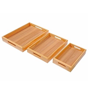 Juego de Bandejas Rectangulares de Madera Elegantes al por Mayor, Modernas y Decorativas para Catering y Hostelería - Product Image 4