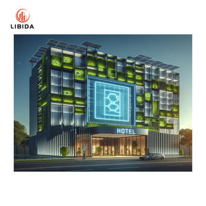 2025 nouveau type de bâtiment d'hôtel moderne cadre en aluminium panneaux de verre de mur-rideau revêtement de <span class=keywords><strong>façade</strong></span> <span class=keywords><strong>isolé</strong></span> - Product Image 4