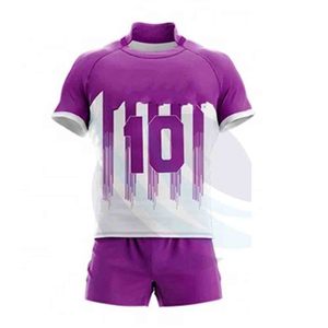 Ensembles d'uniformes de rugby unisexes personnalisés, service OEM, vêtements d'équipe professionnels respirants, 100% polyester - Product Image 5