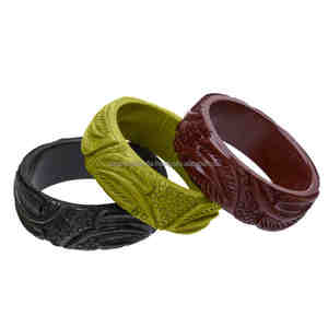 Ensemble de bracelets de mode en résine de qualité supérieure Designs artistiques uniques et couleurs personnalisées pour le style chic de tous les jours de l'artisanat unique de l'Inde - Product Image 4