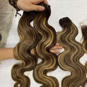 Best Body Wave Virgin Indian 100% Vendedores de cabello humano crudo sin procesar para extensiones de cabello - Product Image 4