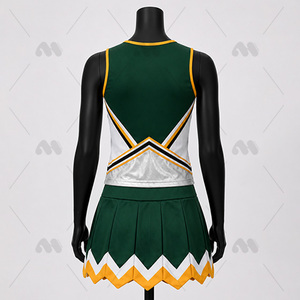 Uniforme de cheerleading personnalisé pour adolescents, robe sans manches en polyester avec jupe plissée, tenue de performance d'équipe - Product Image 6