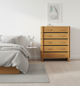 <b>5</b>-drawer Modern Eco-Friendly Chest Mango Bed <b>Frame</b> for Bedroom Handcrafted Home Furniture Premium Quality Indoor Wholesale - Product Image 3