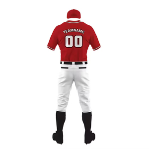Uniforme de baseball à manches courtes pour hommes, best-seller, logo personnalisé imprimé, taille plus, tissu respirant anti-humidité, vêtements d'équipe - Product Image 3