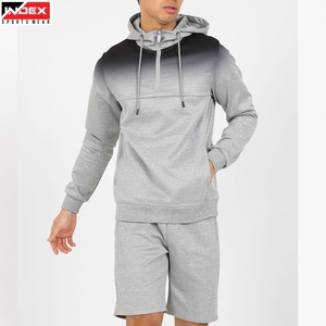 Conjunto Deportivo para Hombre, Sudadera con Capucha y Pantalones Cortos, Ropa de Gimnasio, Traje de Entrenamiento, Tela Suave y Transpirable, Logotipo Personalizado - Product Image 1